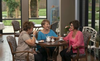 Group of women enjoying a cup of tea