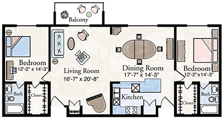 2 Bedroom Floor Plan For Retired Seniors
