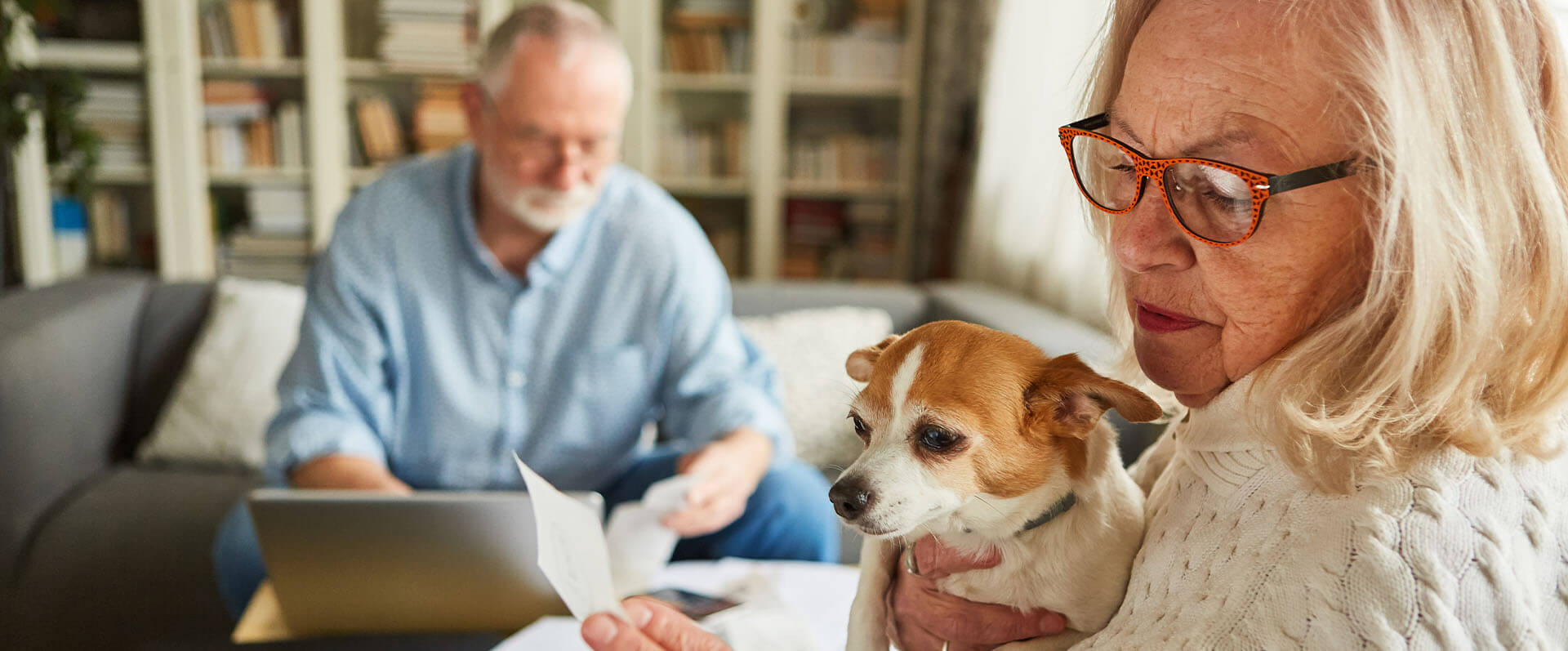 senior children researching assisted living