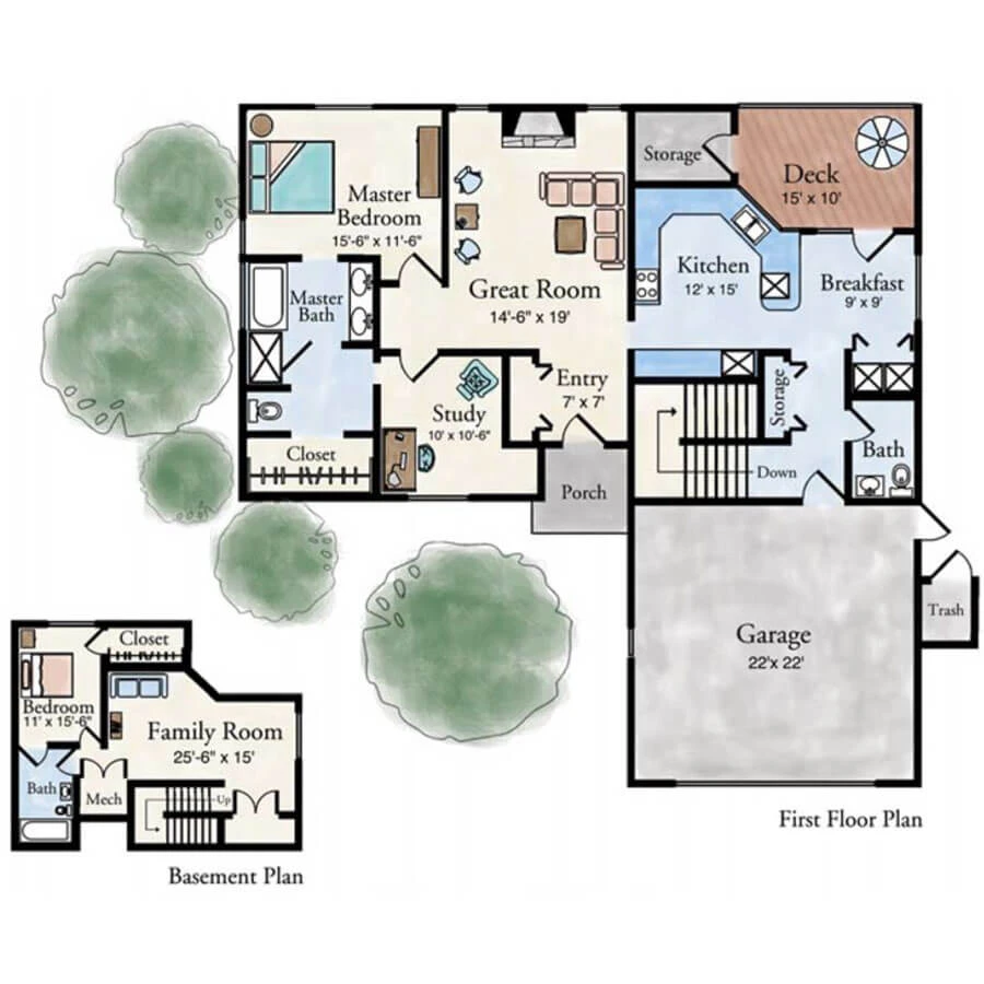 Milan 2 Bedroom Independent Living Villa Floor Plan