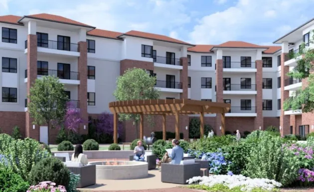 Rendering of Larksfield Place courtyard looking south