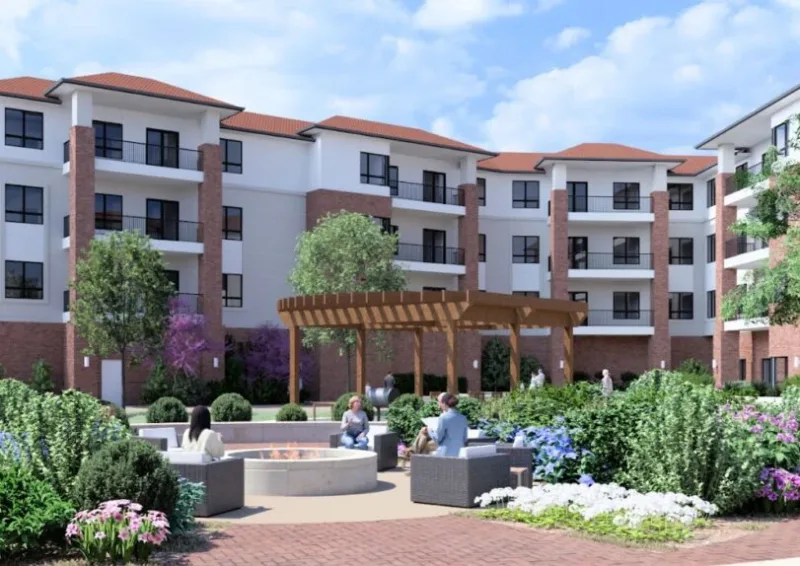 Rendering of Larksfield Place courtyard looking south