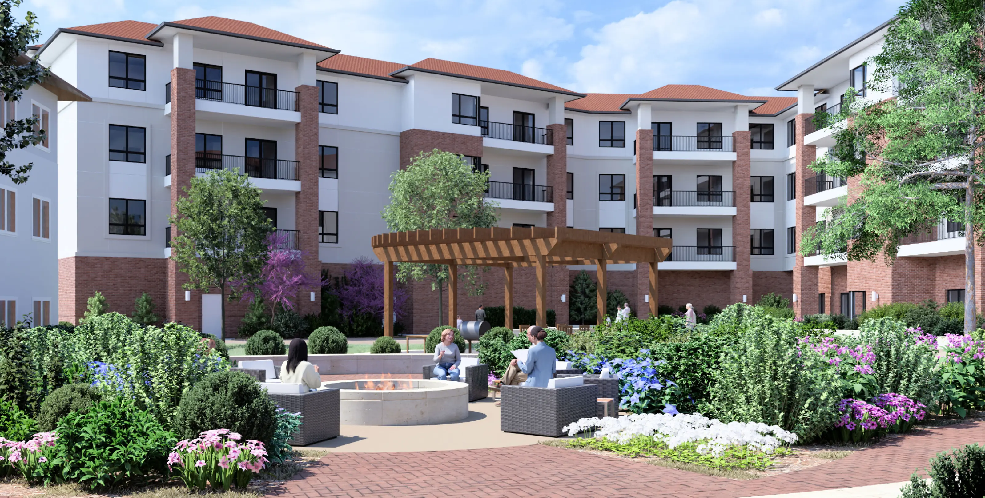 Court yard looking south