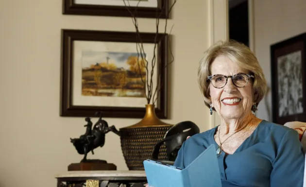 Independent living woman with a book