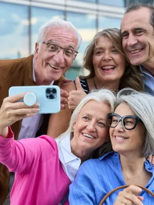 Group selfie of friends