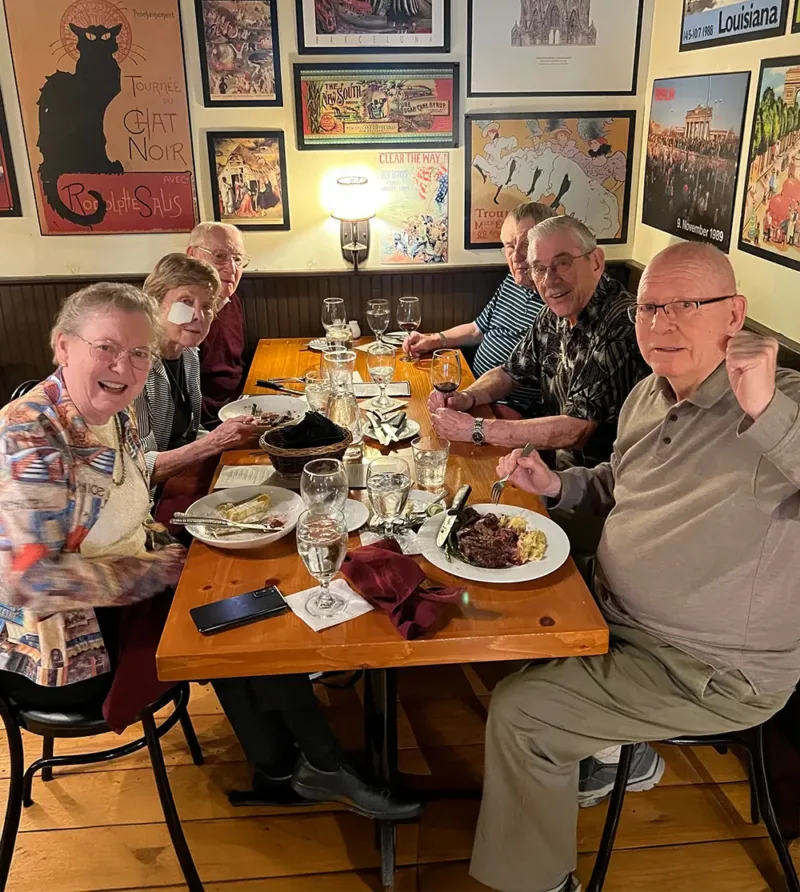 People at the table having a meal