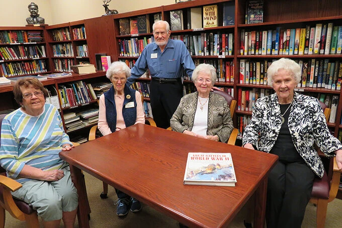 Residents in the library